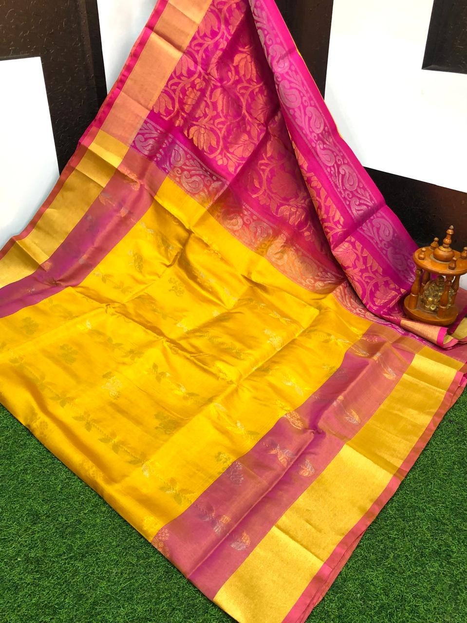 Uppada Pure Silk Butterfly Butta Design Saree