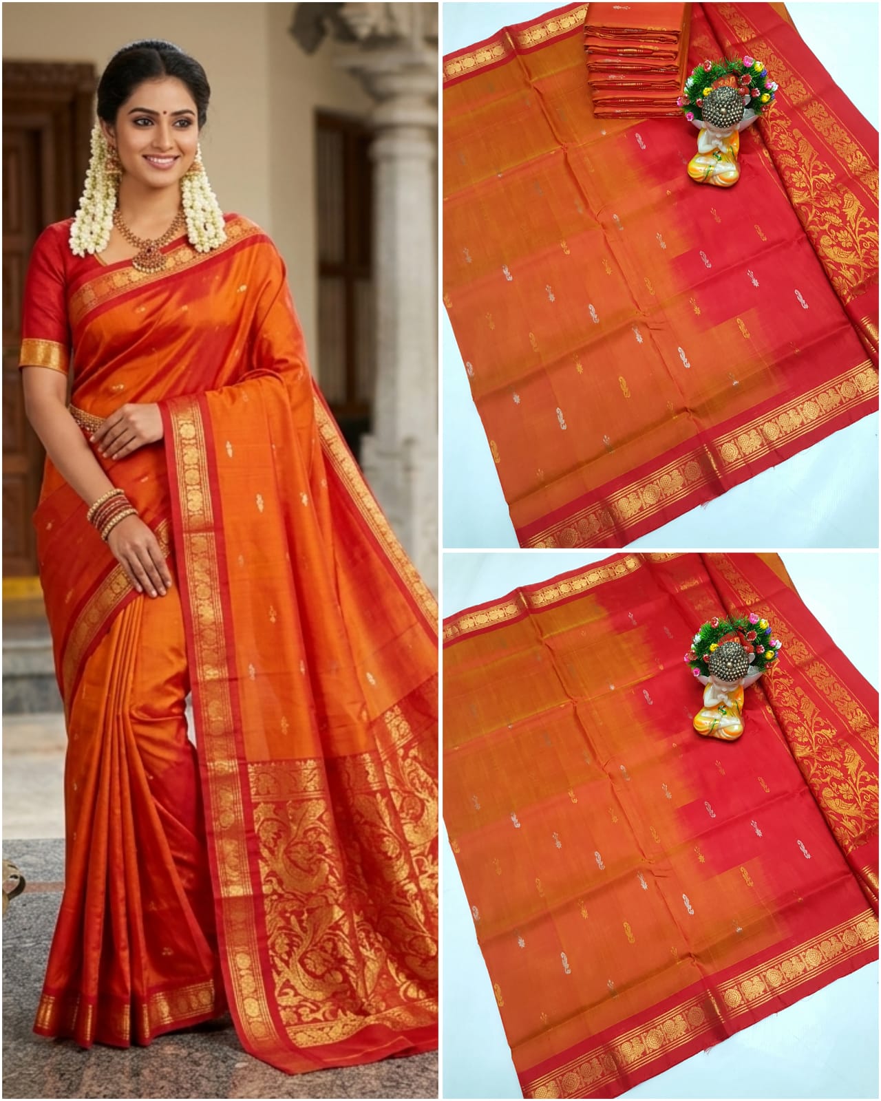 Uppada Pure Silk Kanchi Border Saree