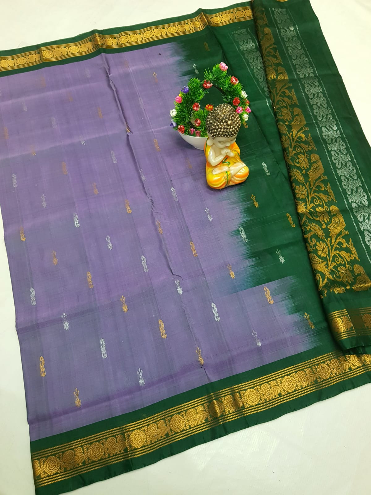 Uppada Pure Silk Kanchi Border Saree