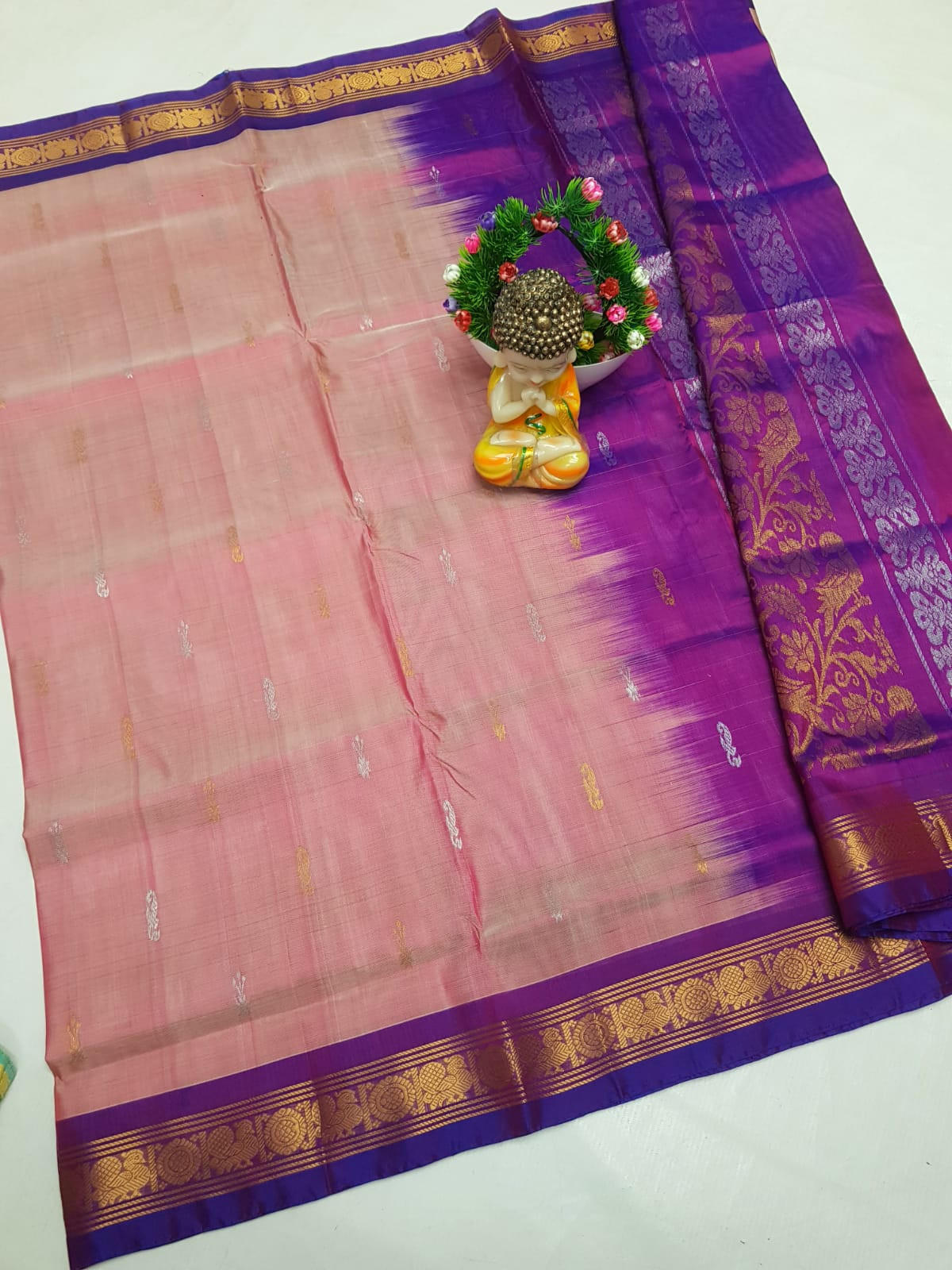 Uppada Pure Silk Kanchi Border Saree