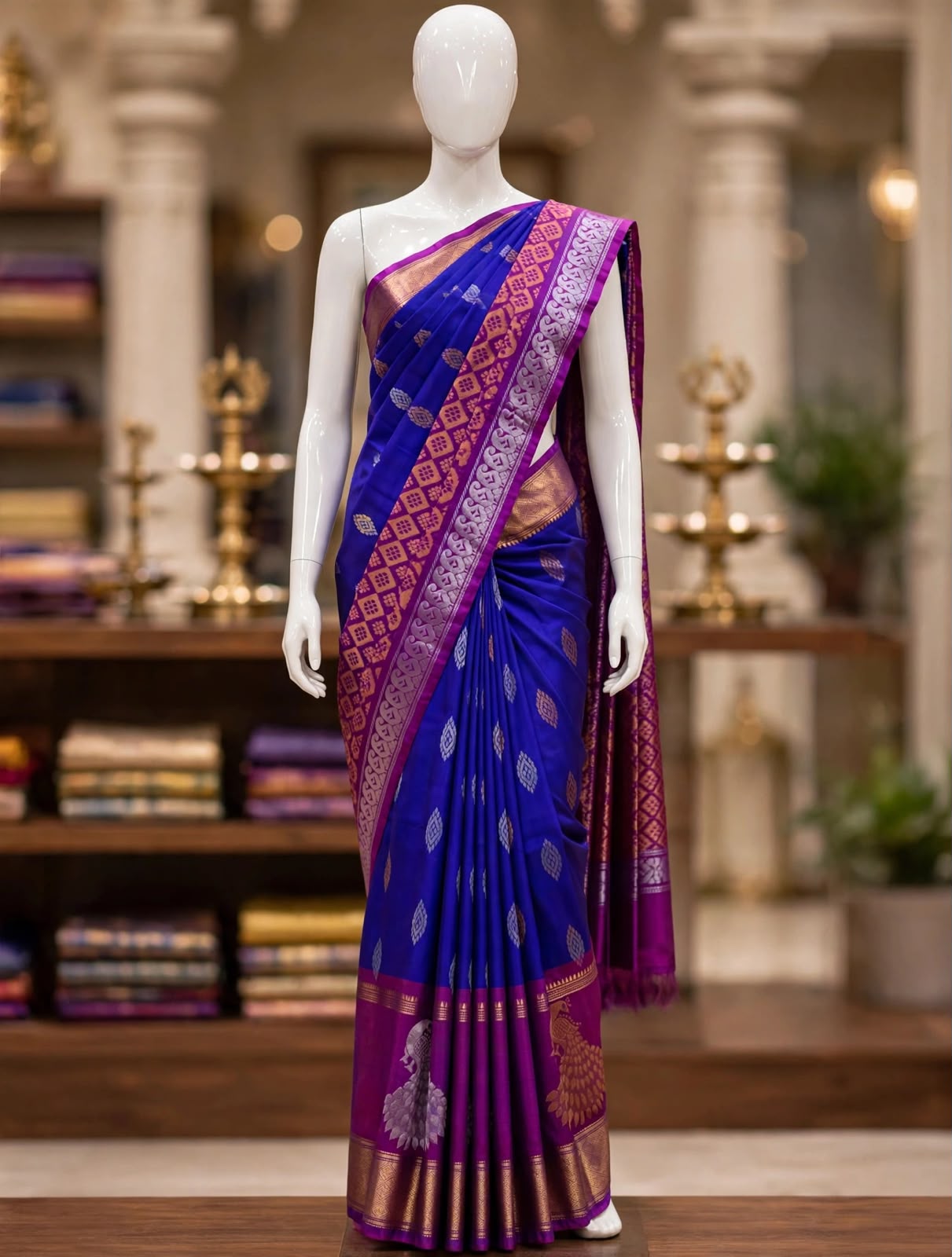 Uppada Pure Silk Gap Border Saree