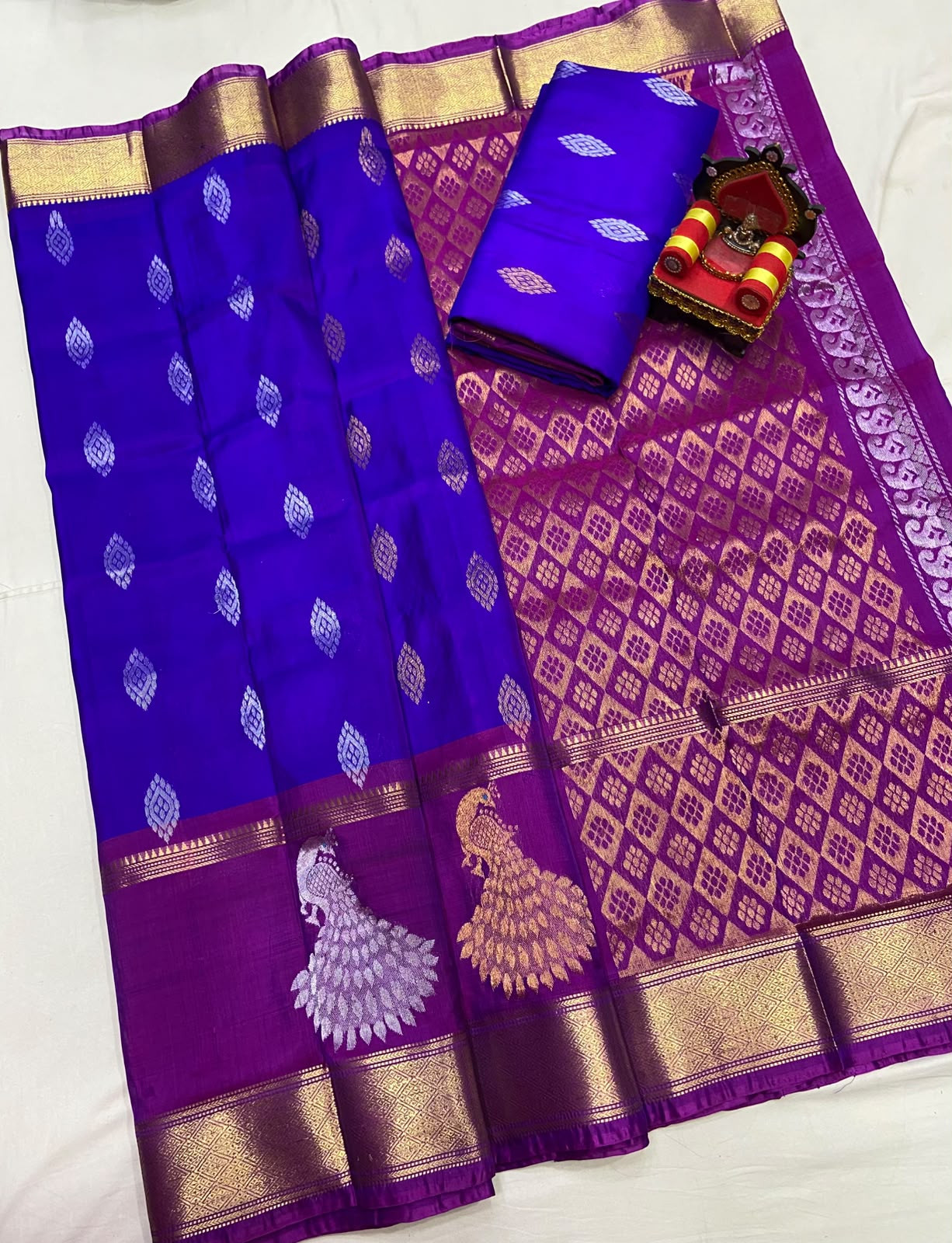 Uppada Pure Silk Gap Border Saree