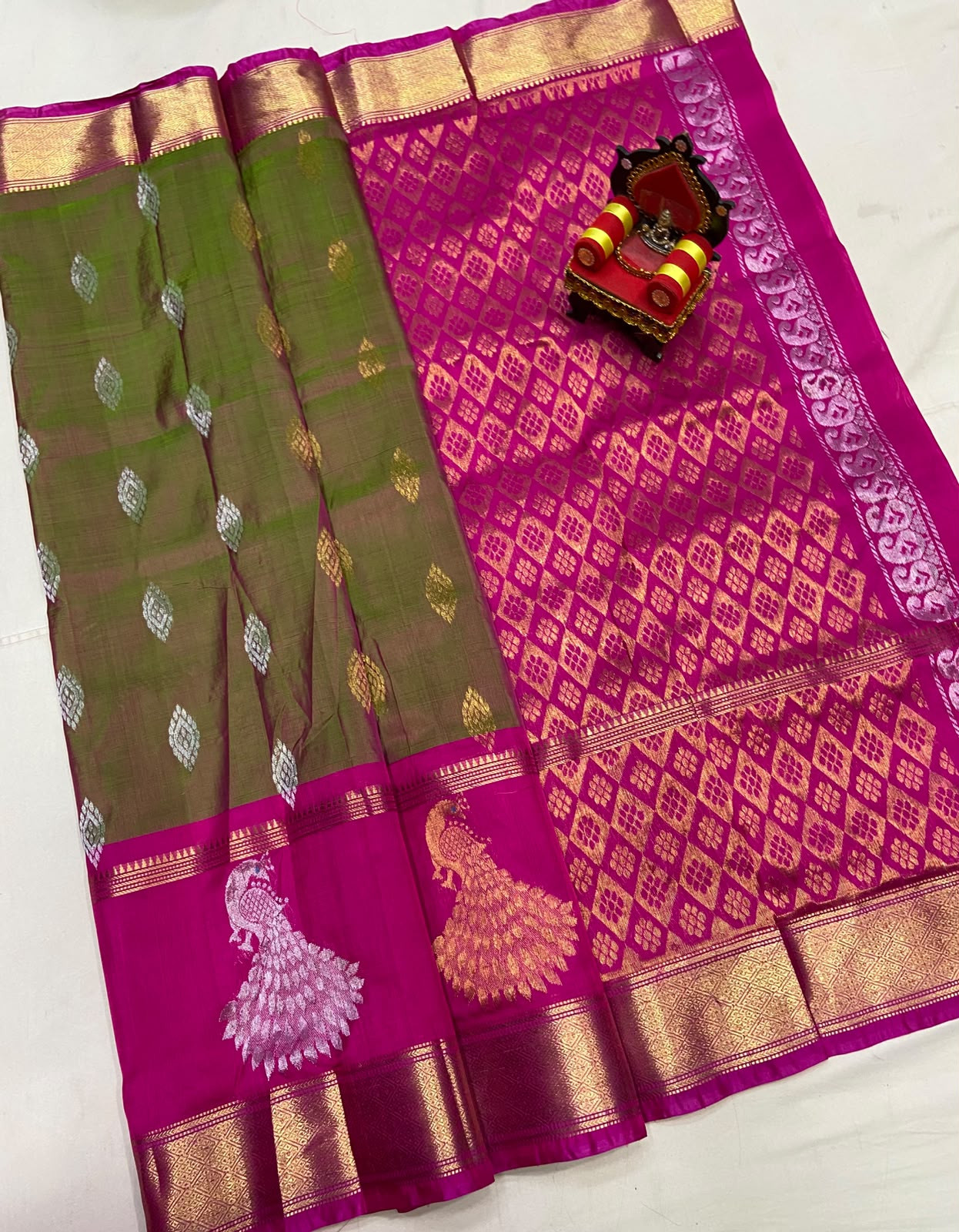 Uppada Pure Silk Gap Border Saree