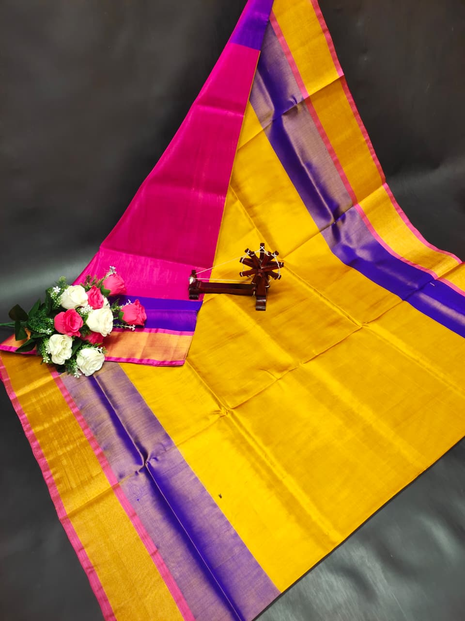Uppada Pure Silk Plain Saree