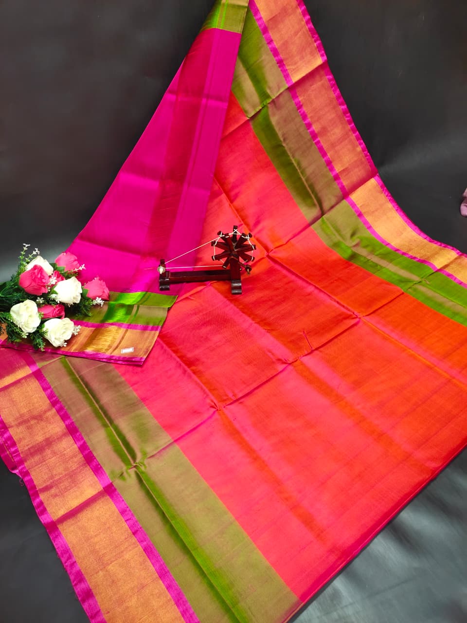 Uppada Pure Silk Plain Saree