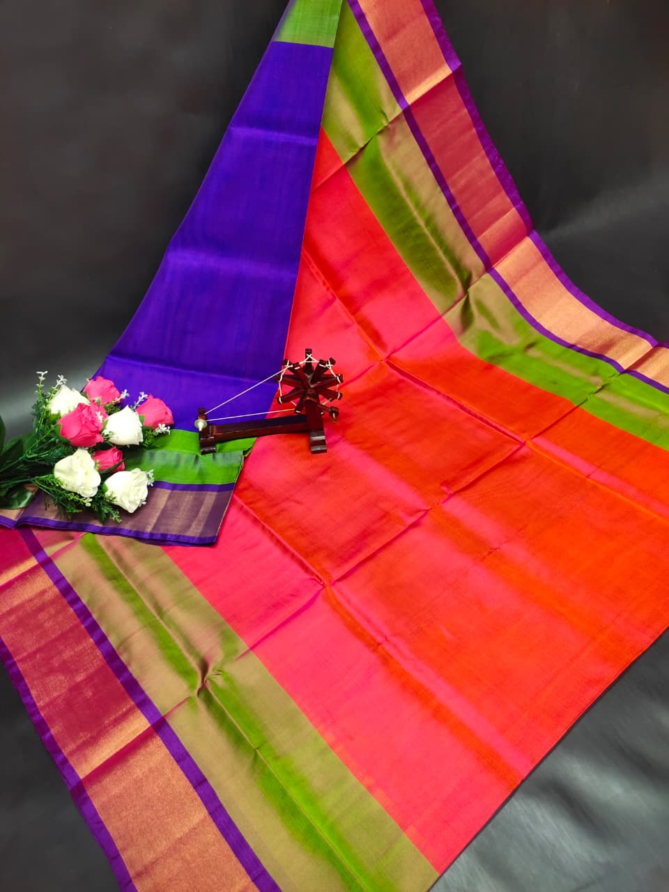 Uppada Pure Silk Plain Saree
