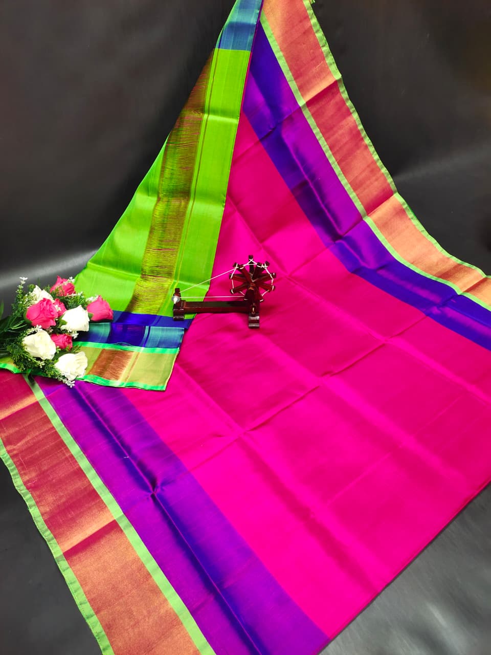 Uppada Pure Silk Plain Saree