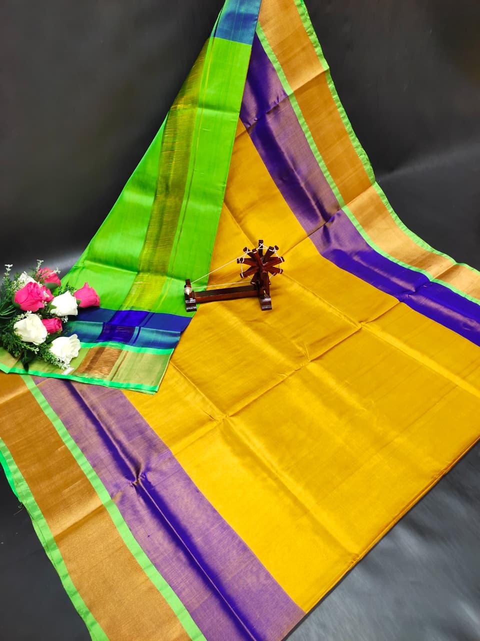 Uppada Pure Silk Plain Saree