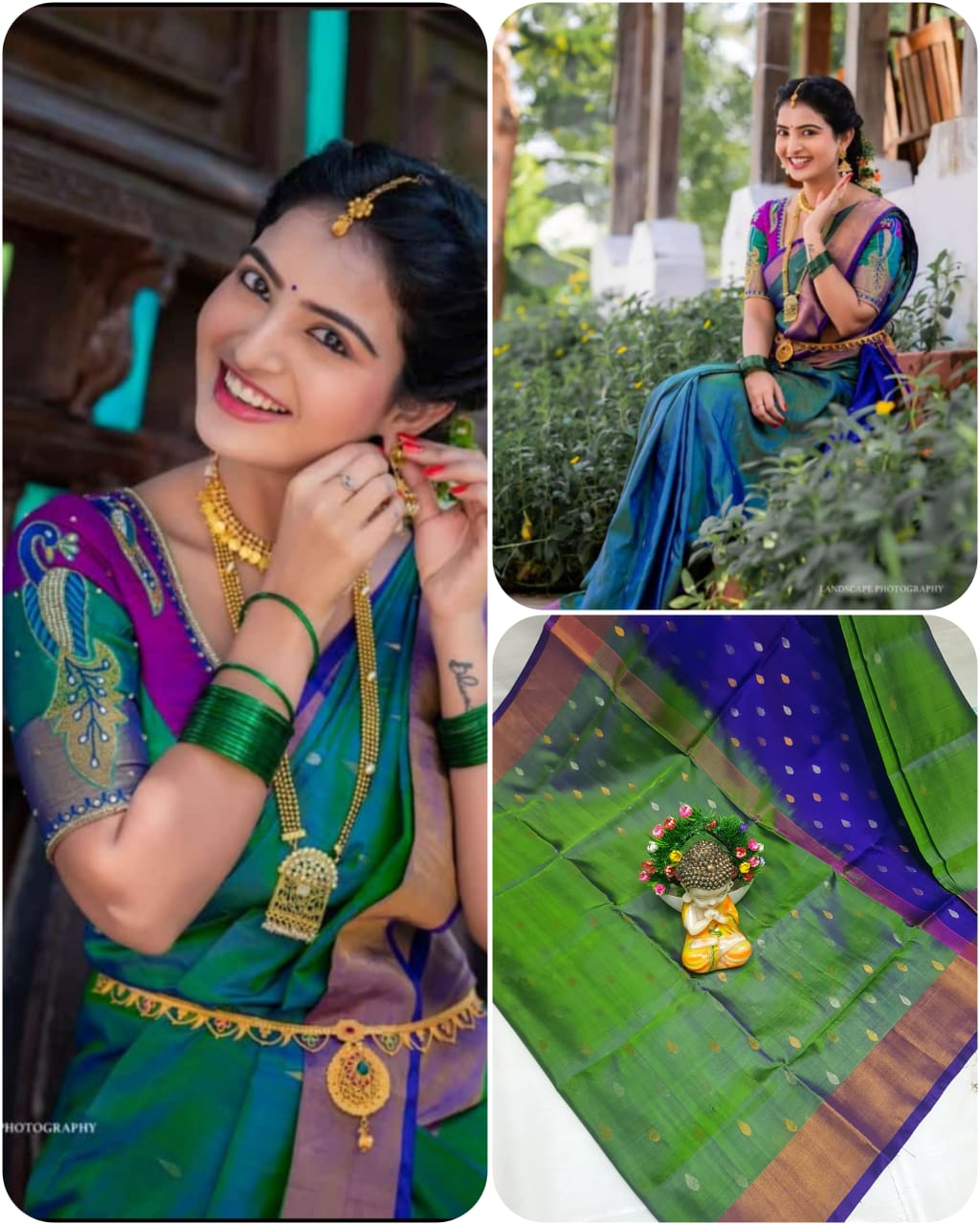Uppada Pure Silk Nakshatra Butta Saree with Kaddi Border
