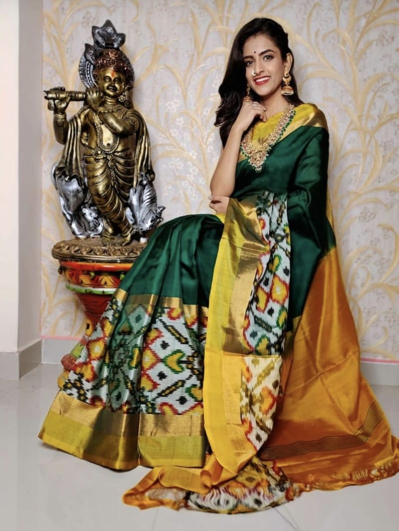 Pure Uppada Pattu Pochampally Border Saree