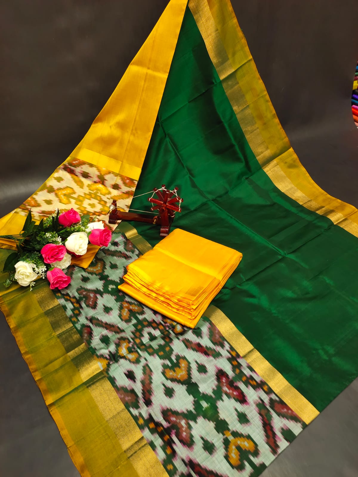 Pure Uppada Pattu Pochampally Border Saree