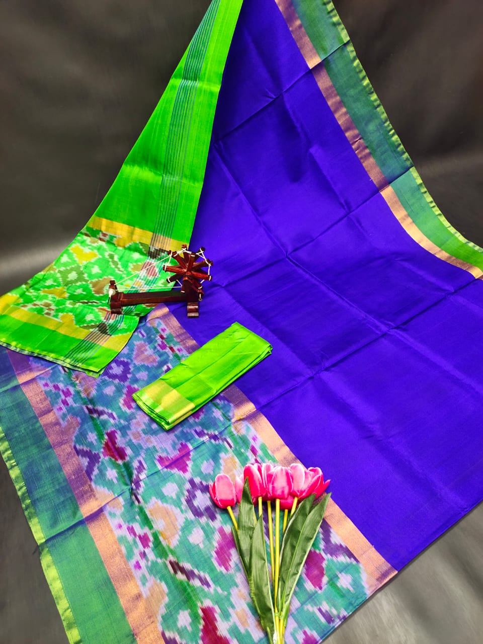 Pure Uppada Pattu Pochampally Border Saree