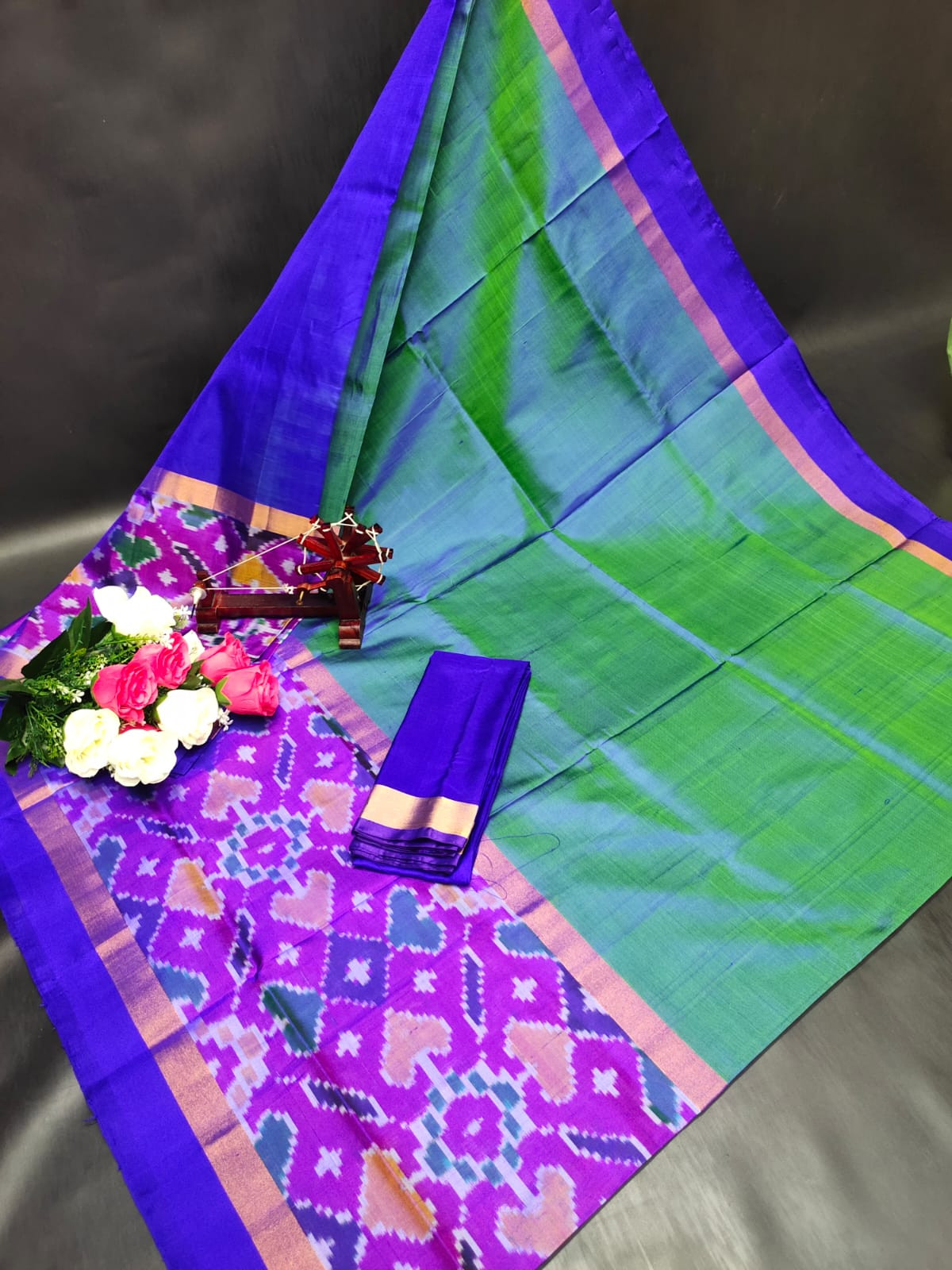 Pure Uppada Pattu Pochampally Border Saree