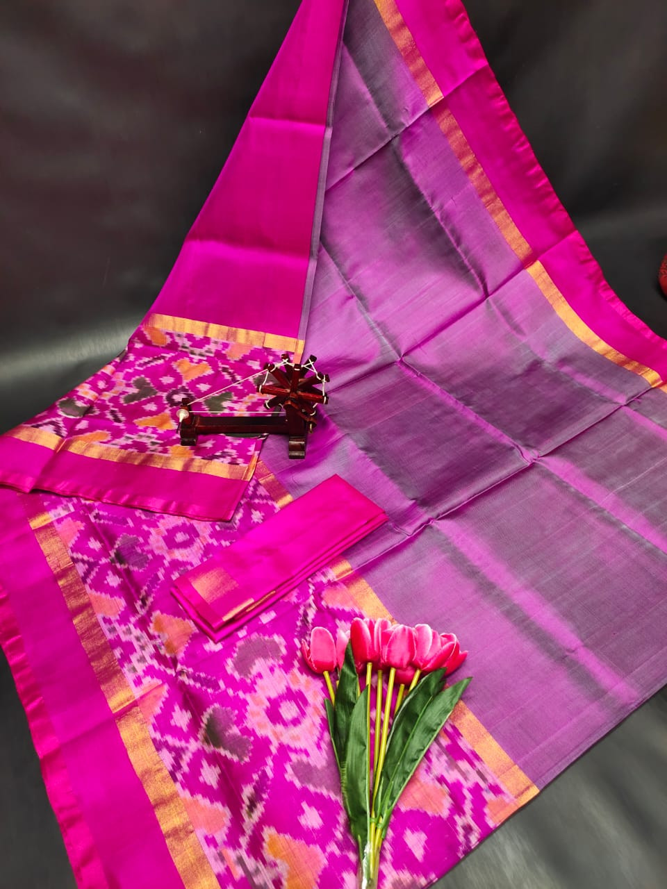 Pure Uppada Pattu Pochampally Border Saree