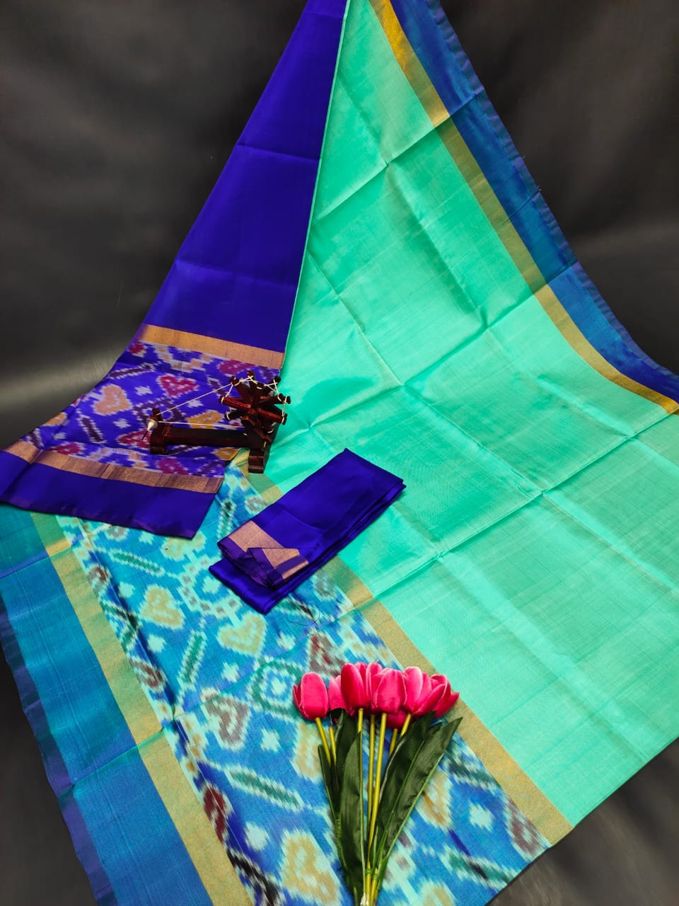 Pure Uppada Pattu Pochampally Border Saree