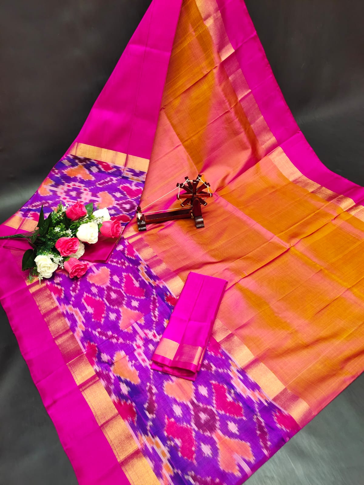 Pure Uppada Pattu Pochampally Border Saree