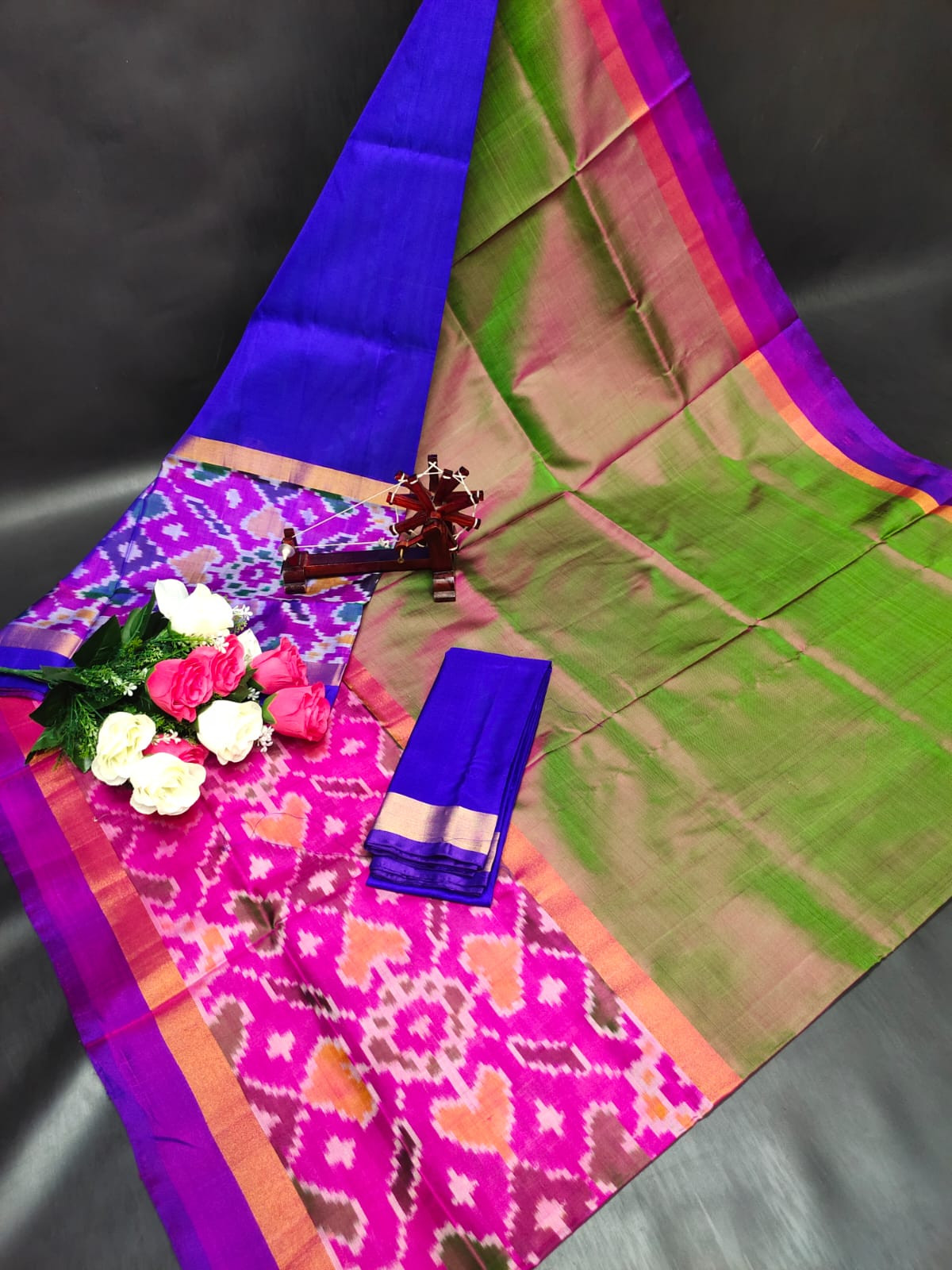 Pure Uppada Pattu Pochampally Border Saree