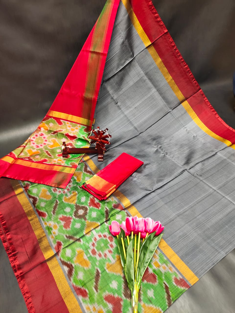 Pure Uppada Pattu Pochampally Border Saree
