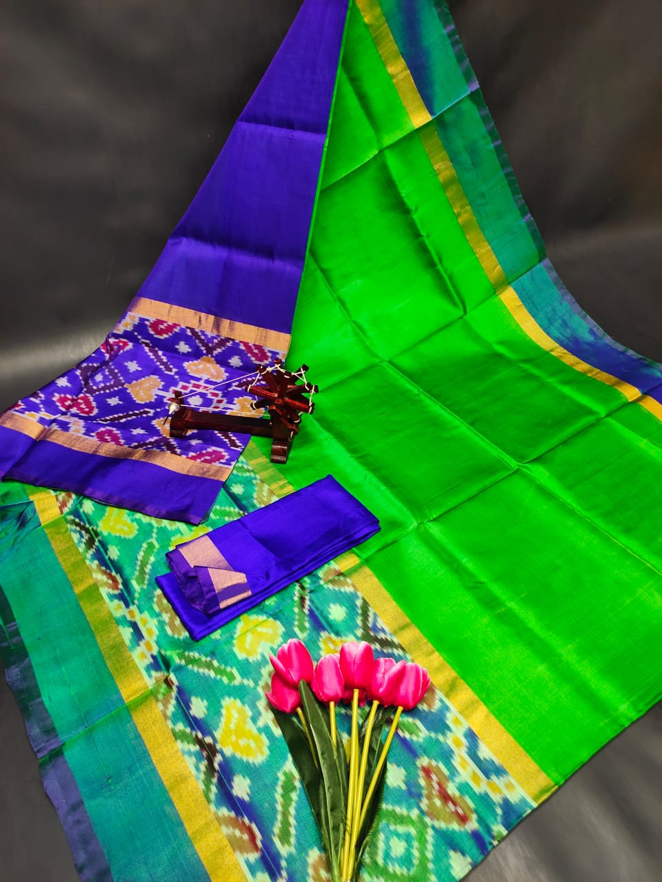 Pure Uppada Pattu Pochampally Border Saree