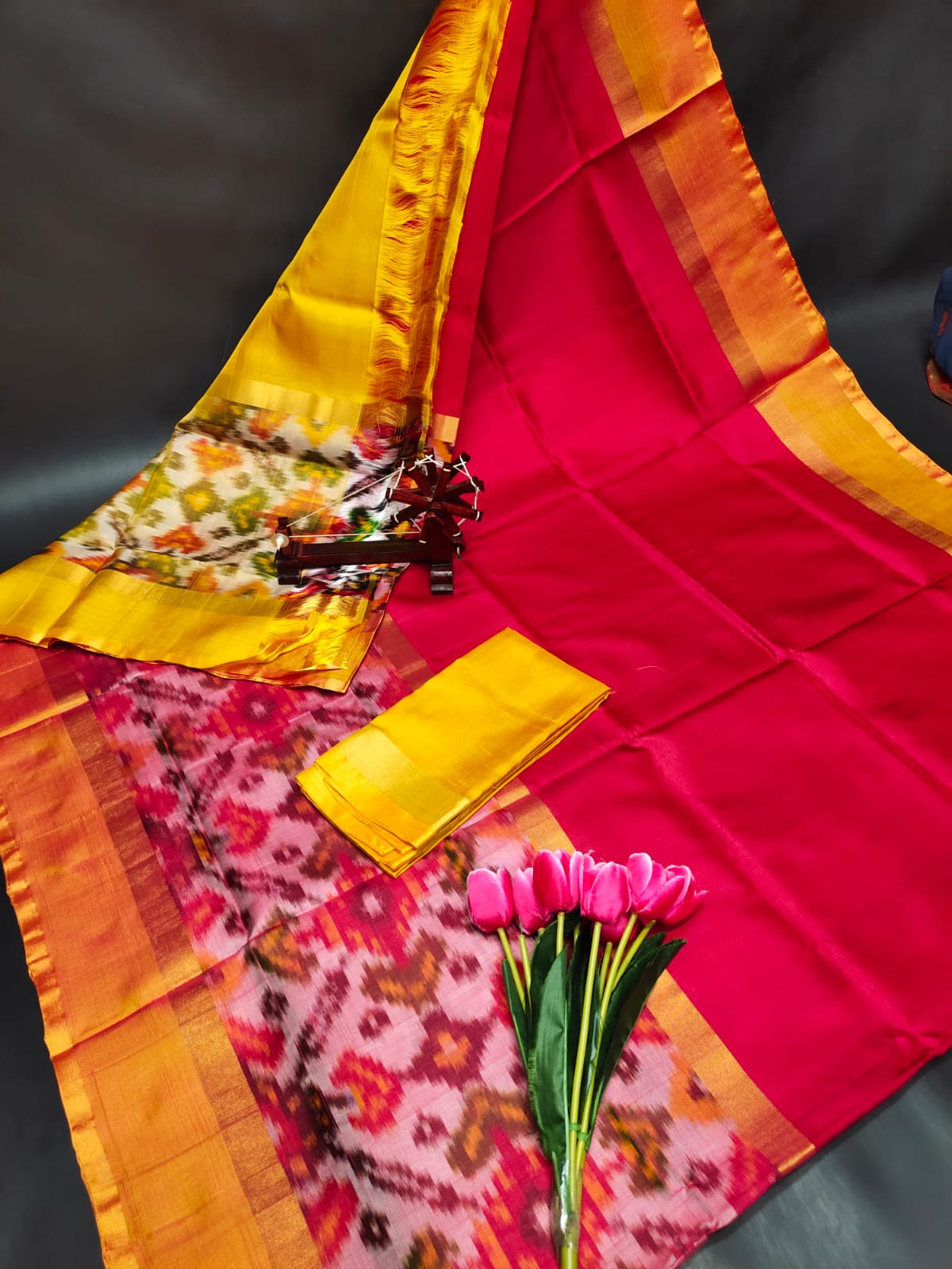 Pure Uppada Pattu Pochampally Border Saree