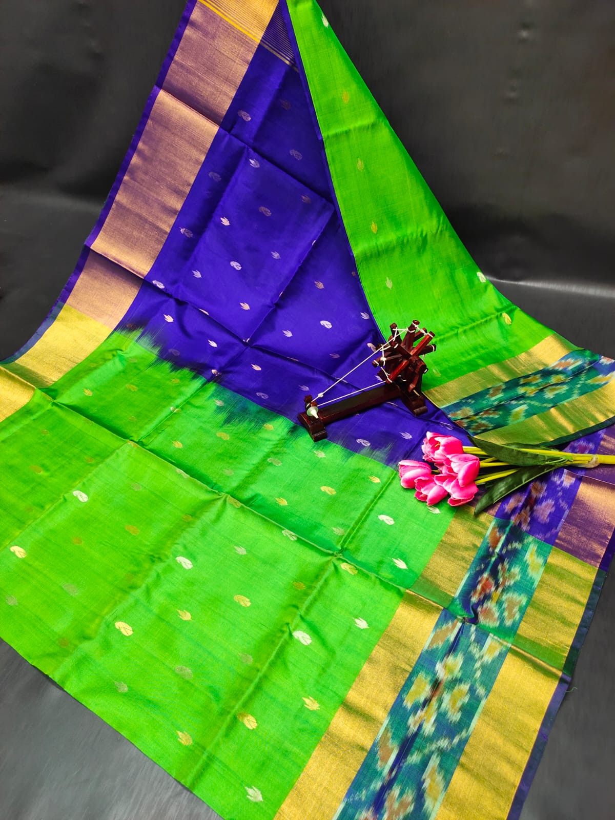 Pure Uppada Pattu Pochampally Border Saree