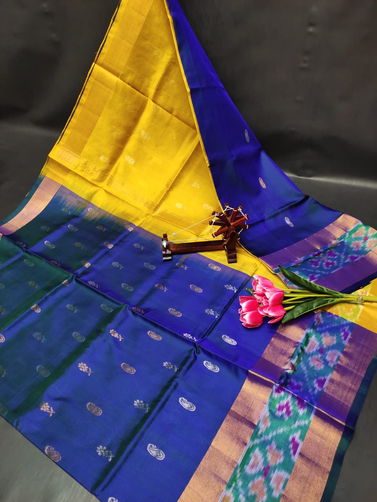 Pure Uppada Pattu Pochampally Border Saree