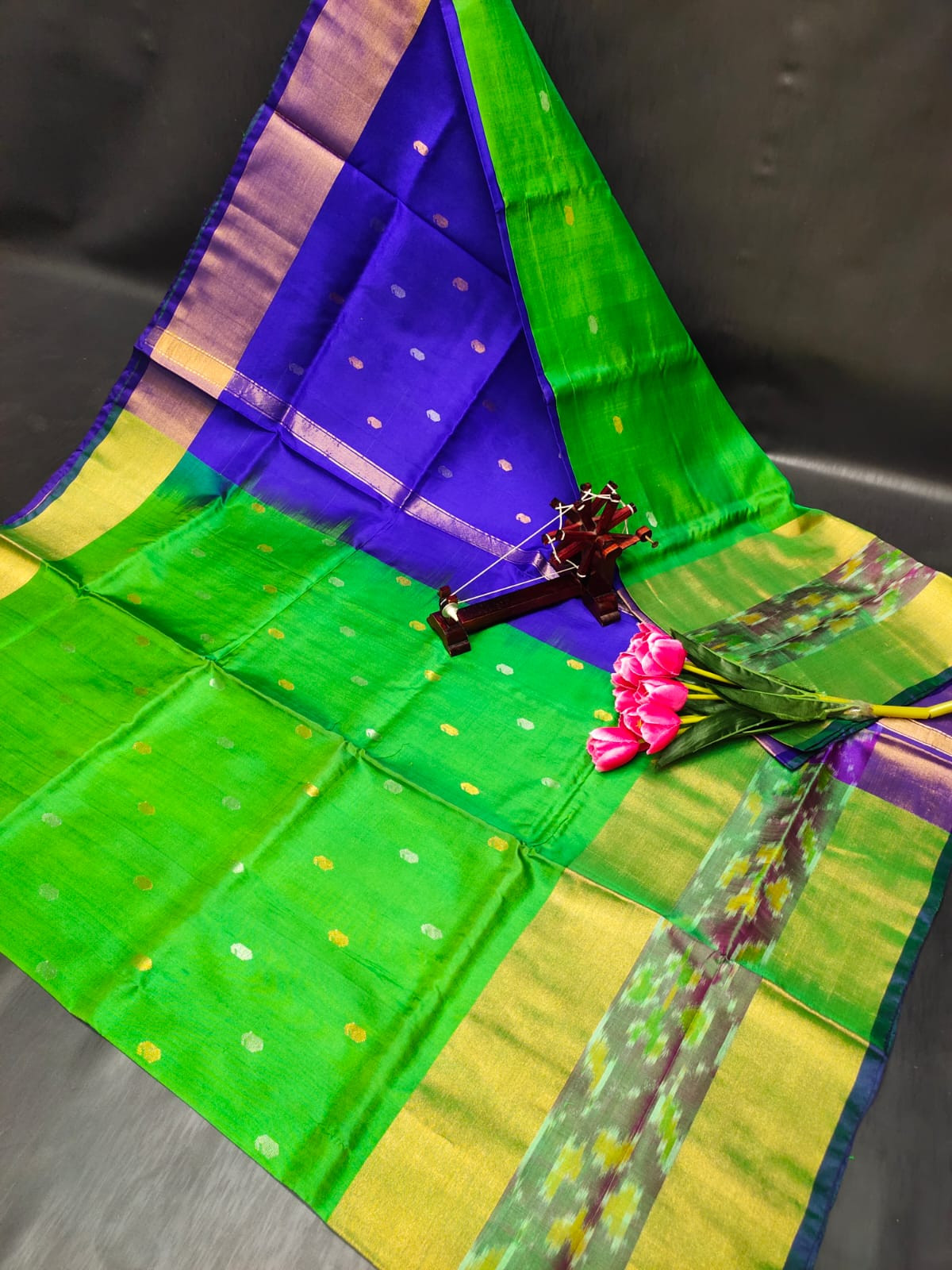 Pure Uppada Pattu Pochampally Border Saree
