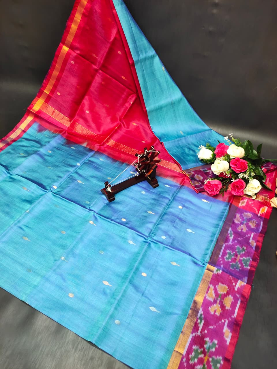 Pure Uppada Pattu Pochampally Border Saree