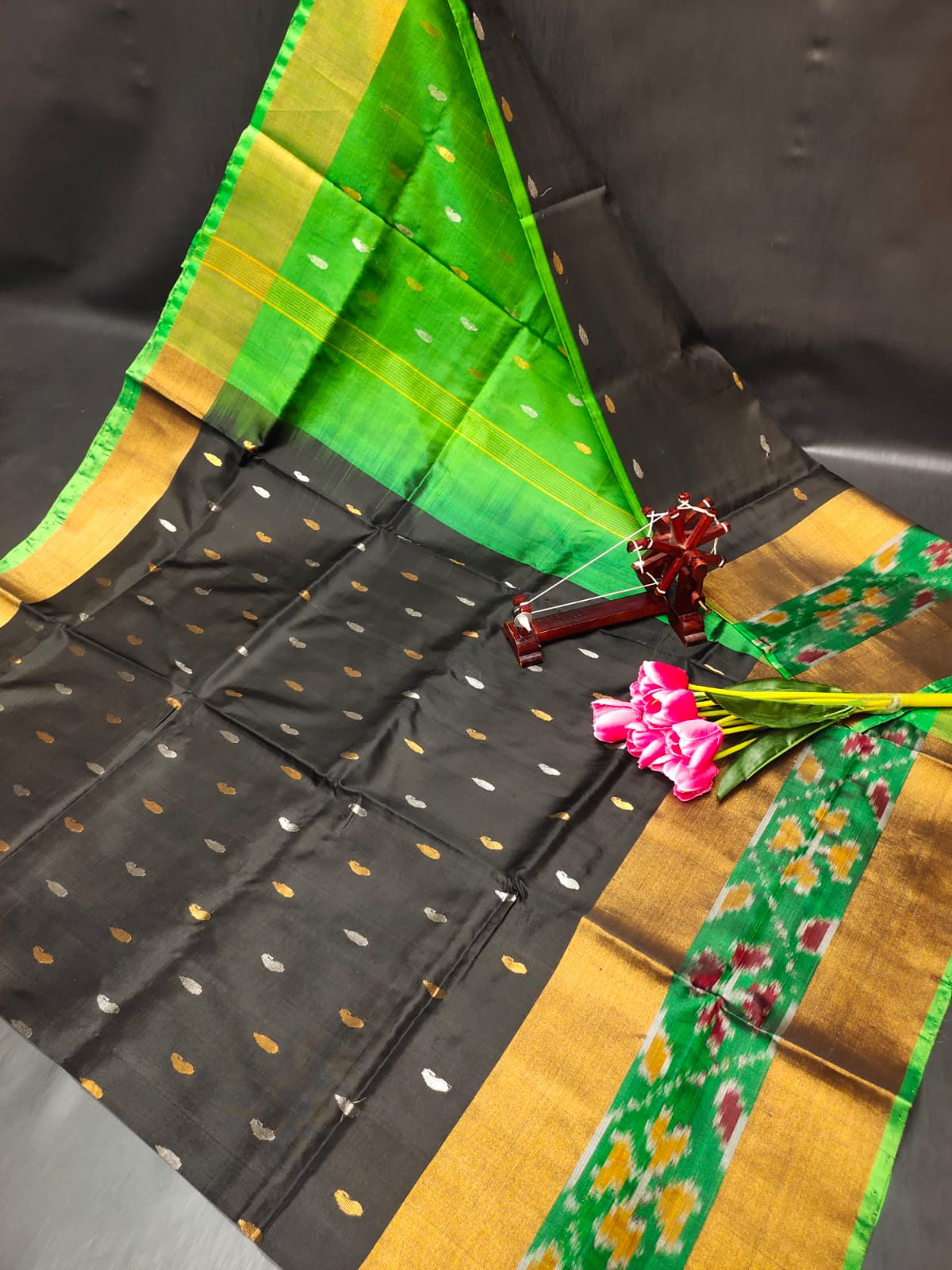 Pure Uppada Pattu Pochampally Border Saree