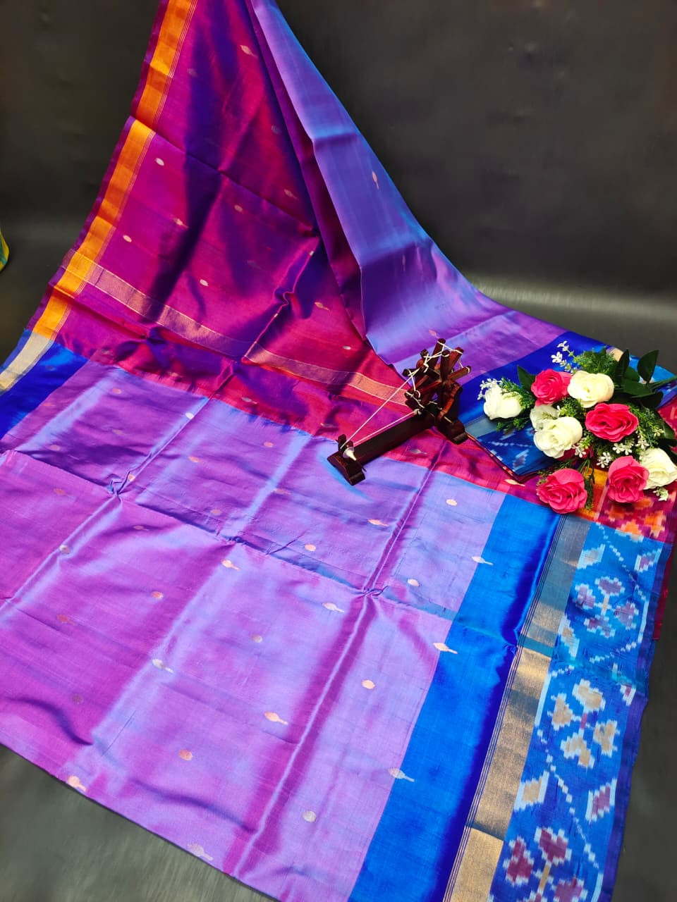 Pure Uppada Pattu Pochampally Border Saree