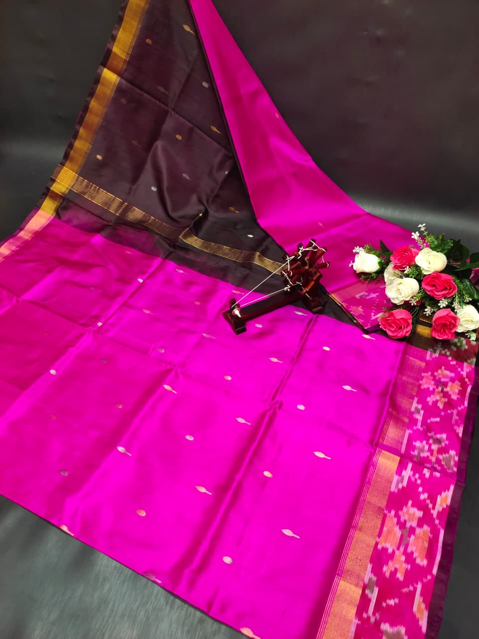 Pure Uppada Pattu Pochampally Border Saree