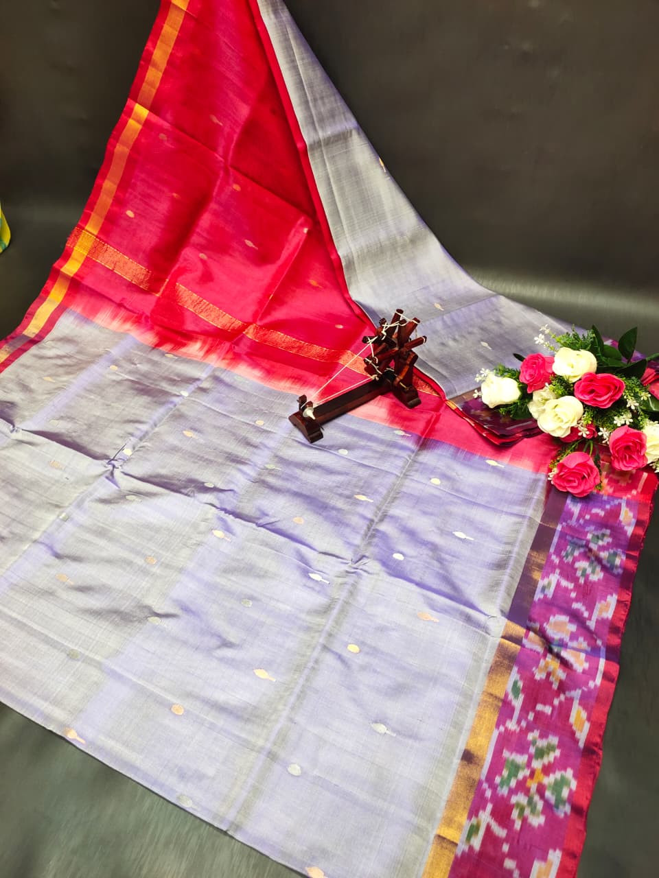 Pure Uppada Pattu Pochampally Border Saree