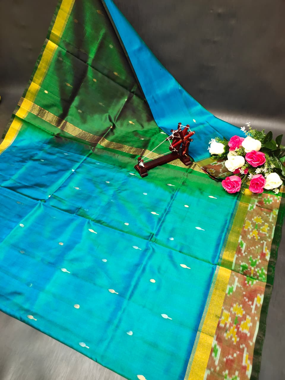 Pure Uppada Pattu Pochampally Border Saree