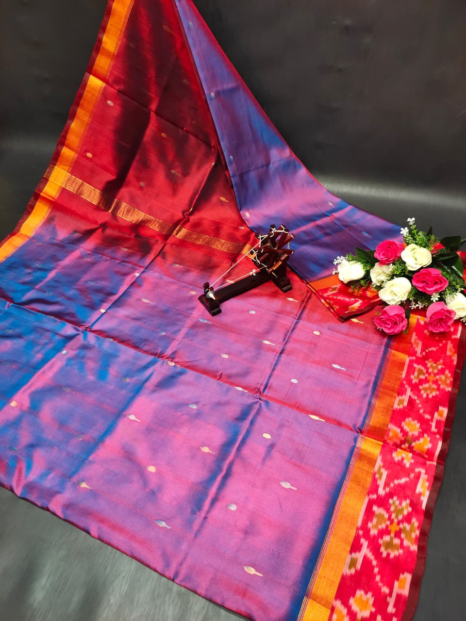 Pure Uppada Pattu Pochampally Border Saree