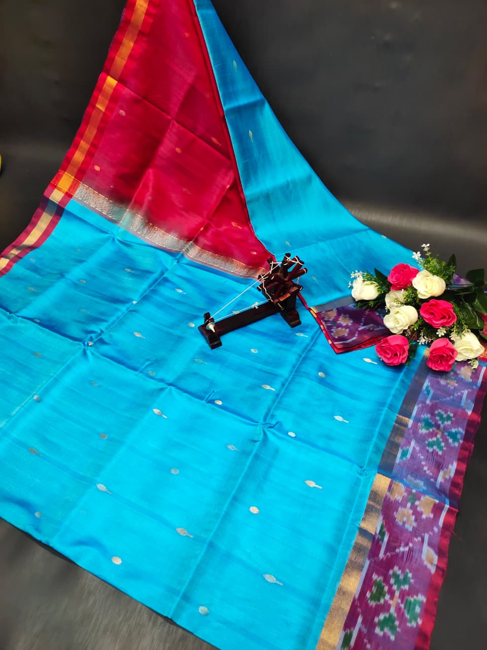 Pure Uppada Pattu Pochampally Border Saree