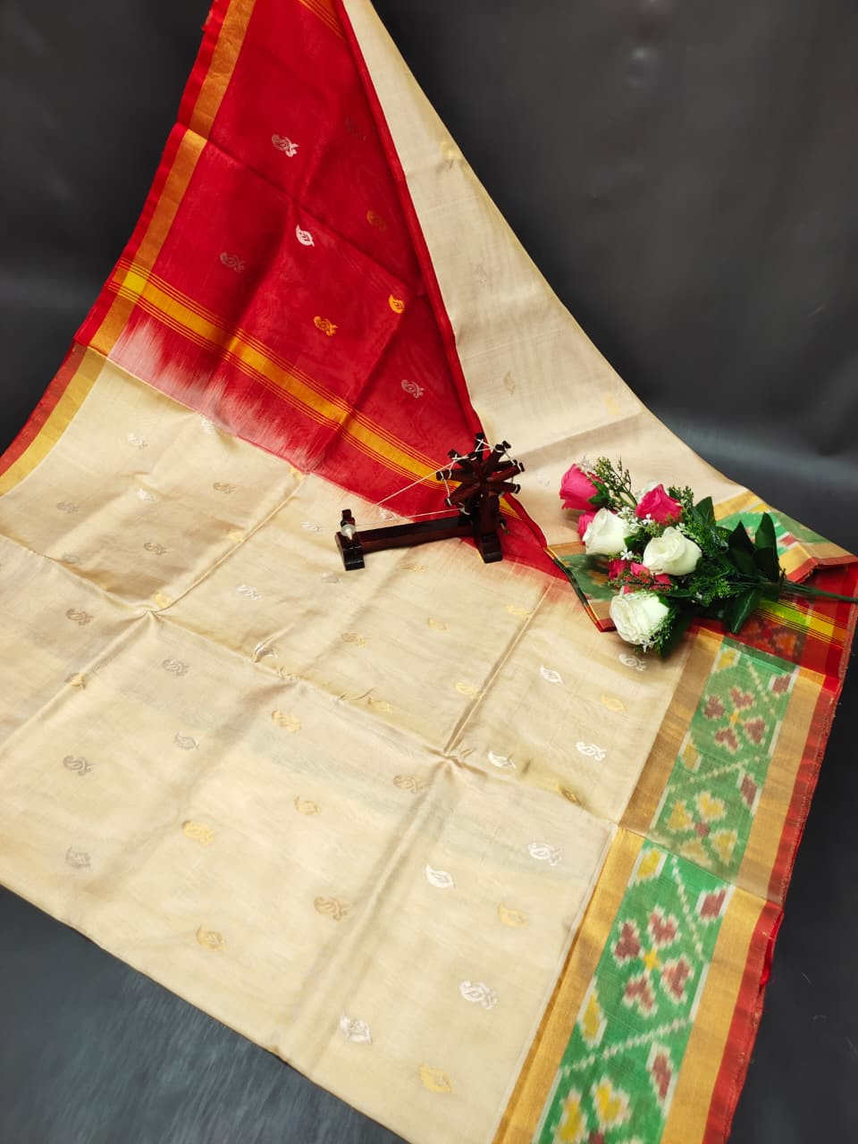 Pure Uppada Pattu Pochampally Border Saree