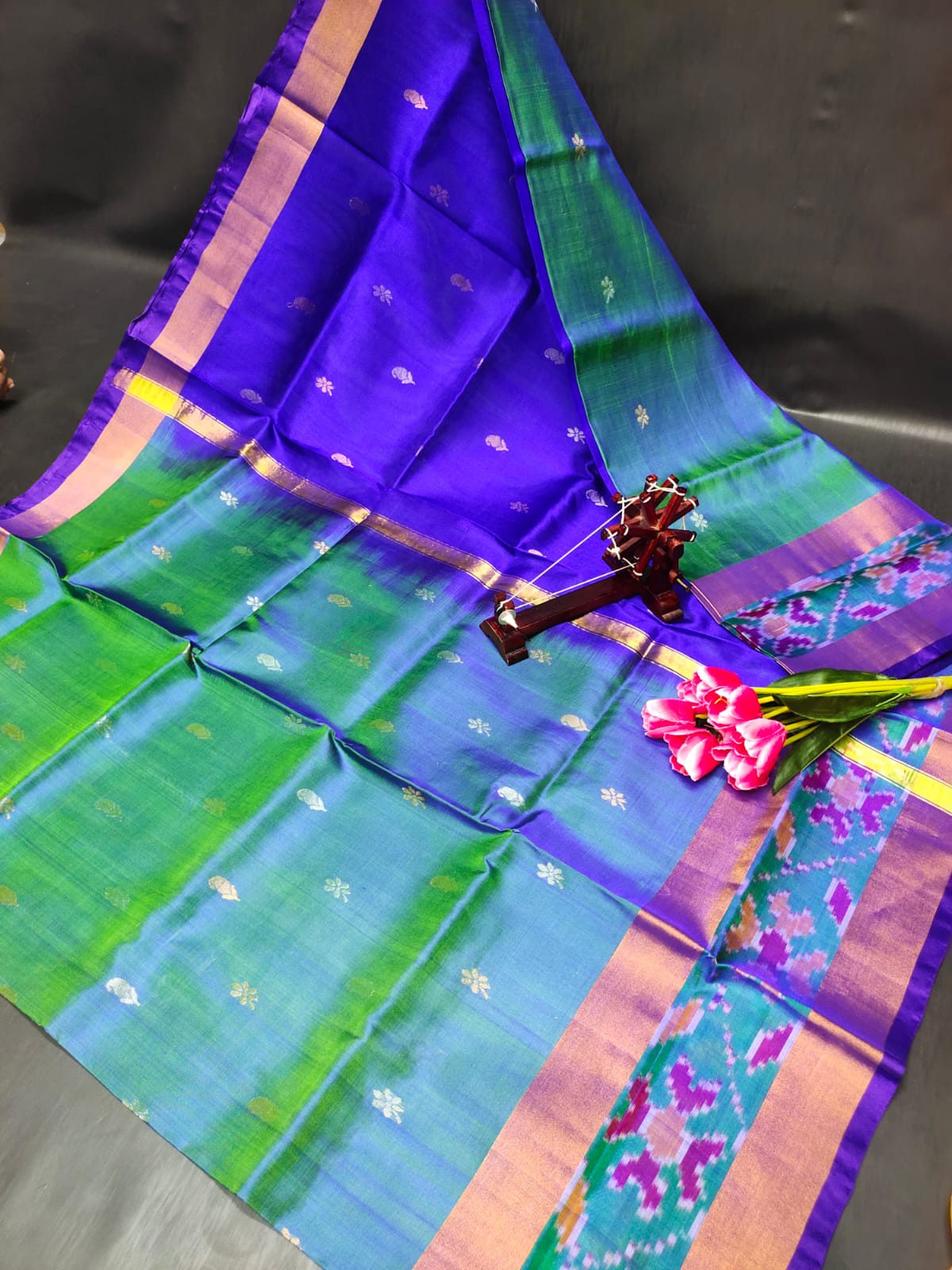 Pure Uppada Pattu Pochampally Border Saree