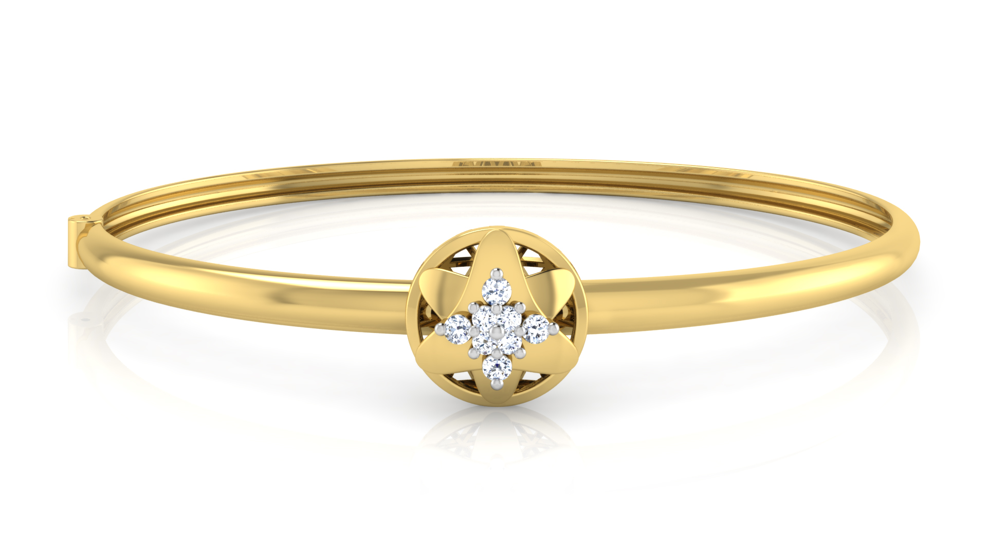 Designer Trendy 18k Gold Kada Bracelet for Girls and Women