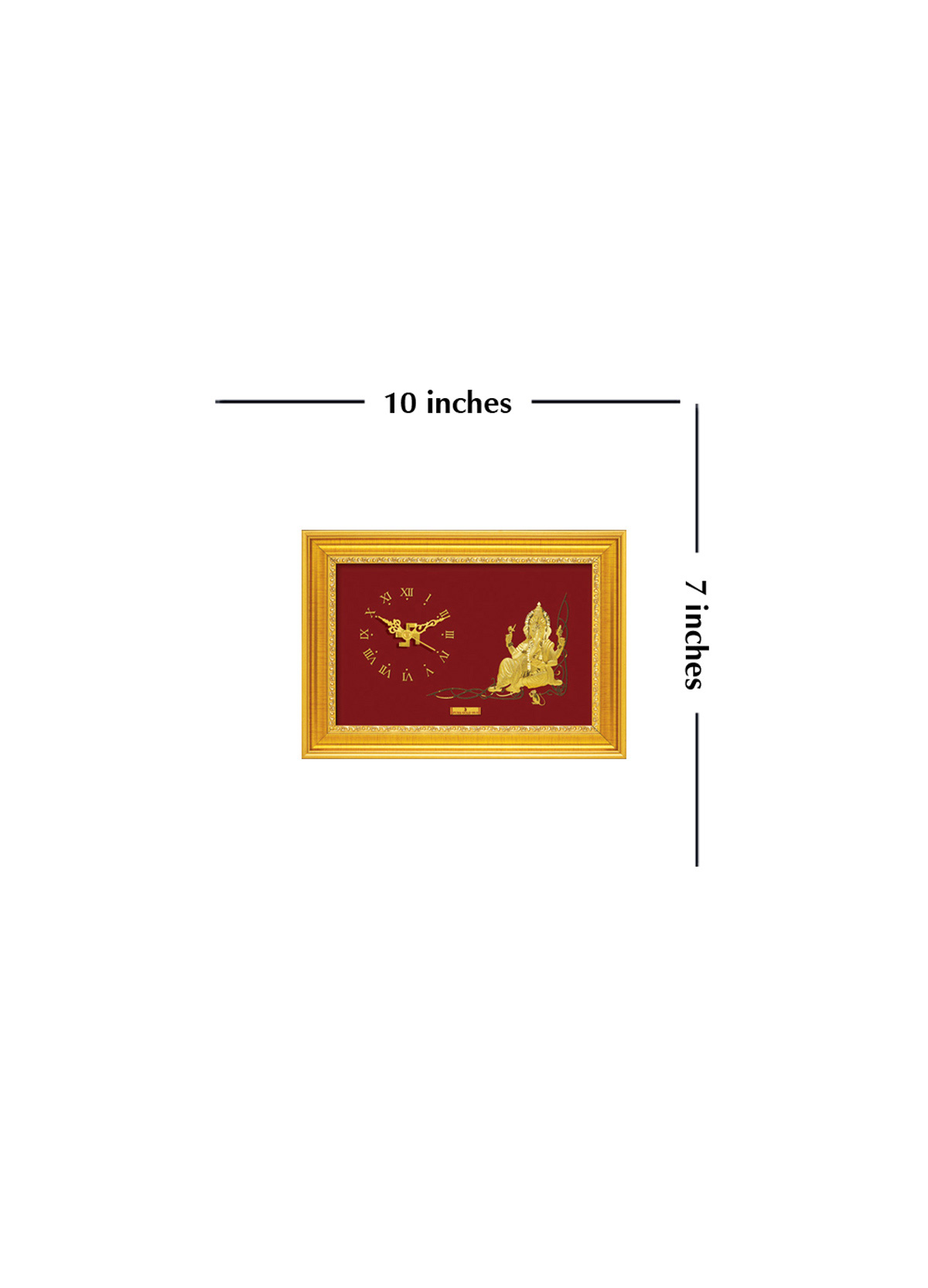 2A7 Ganesha Gold Frame with Clock S1