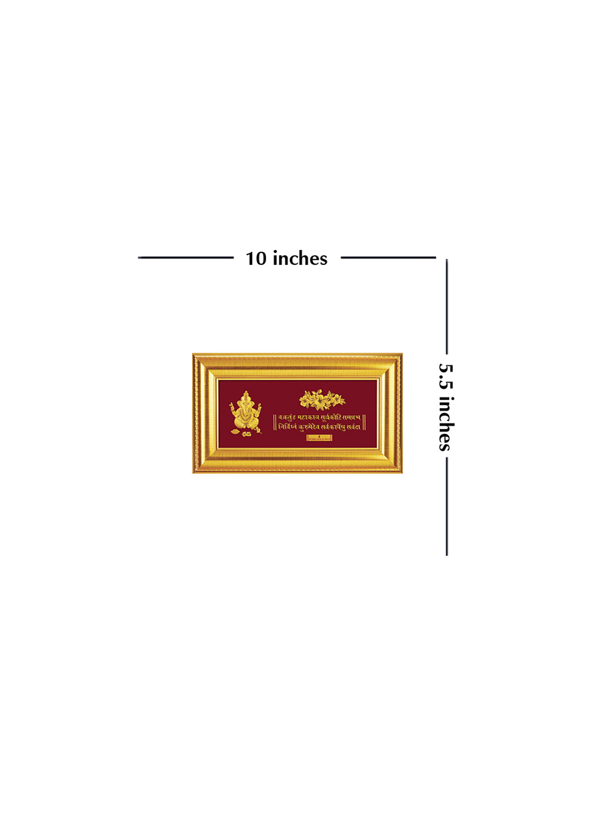 2A9 Ganesha with Hibiscus Flower and Mantra