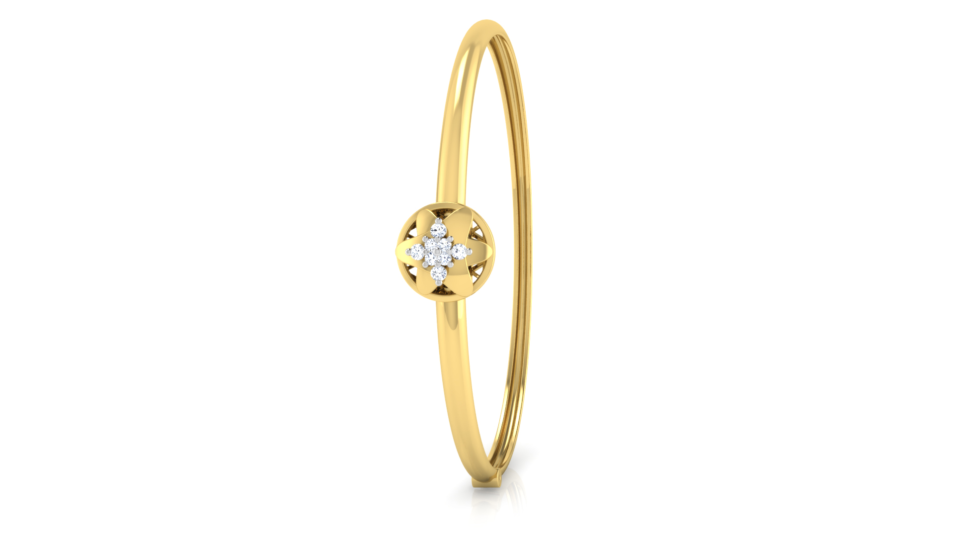 Designer Trendy 18k Gold Kada Bracelet for Girls and Women