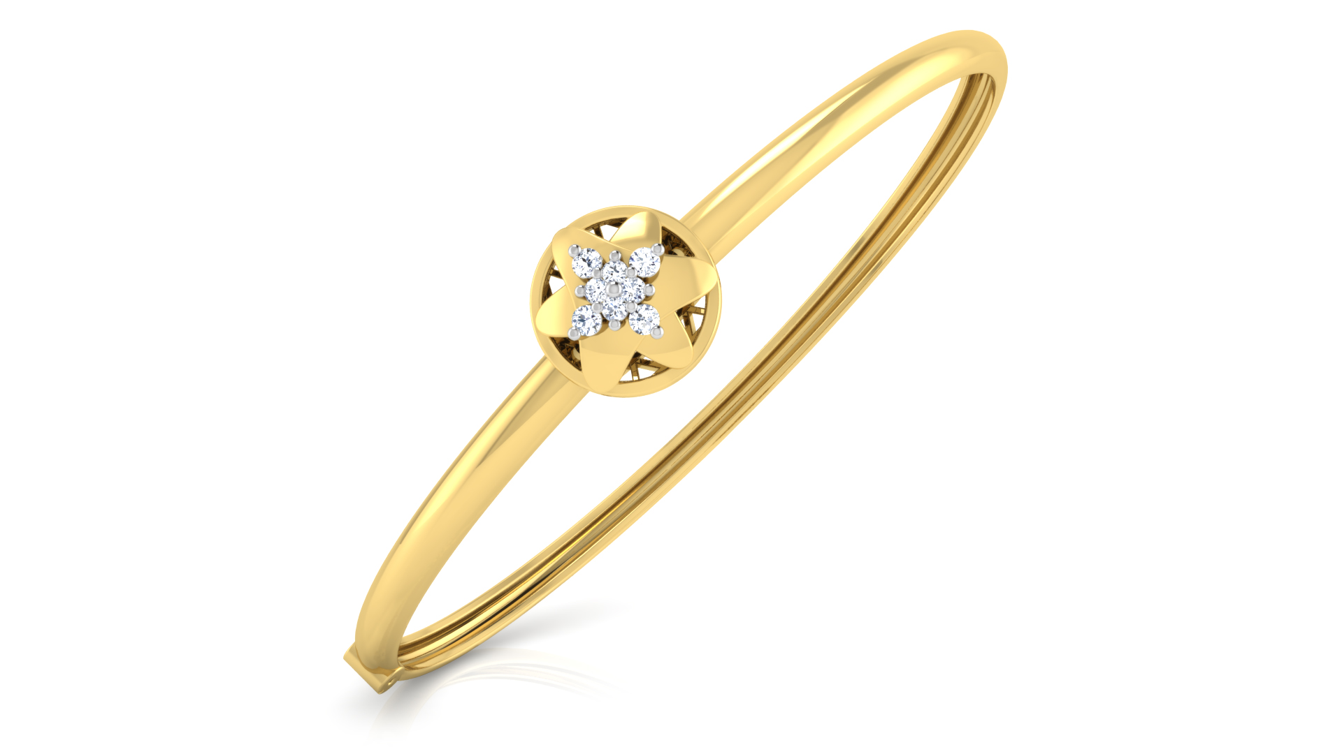 Designer Trendy 18k Gold Kada Bracelet for Girls and Women