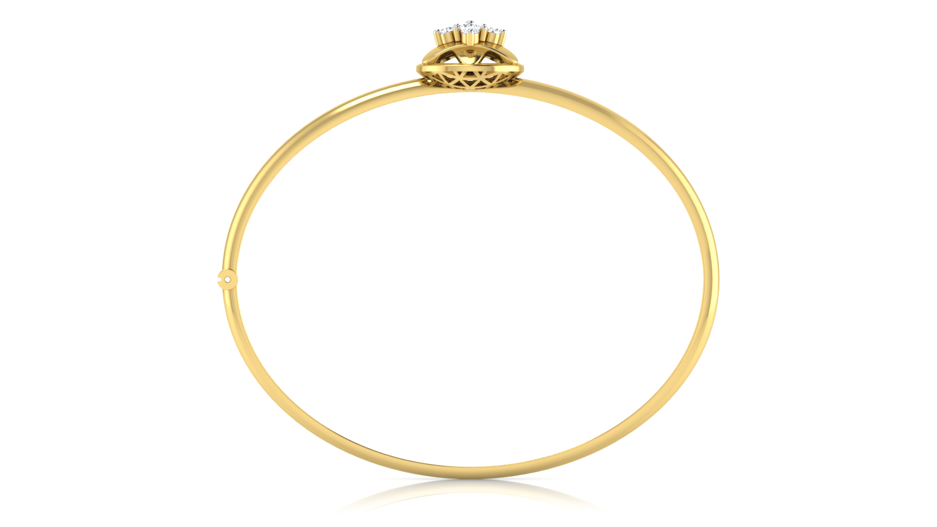 Designer Trendy 18k Gold Kada Bracelet for Girls and Women
