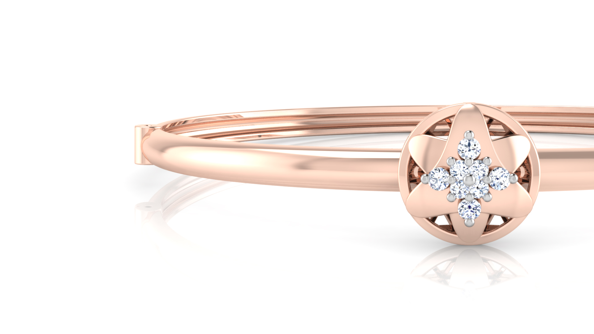 Designer Trendy 18k Gold Kada Bracelet for Girls and Women