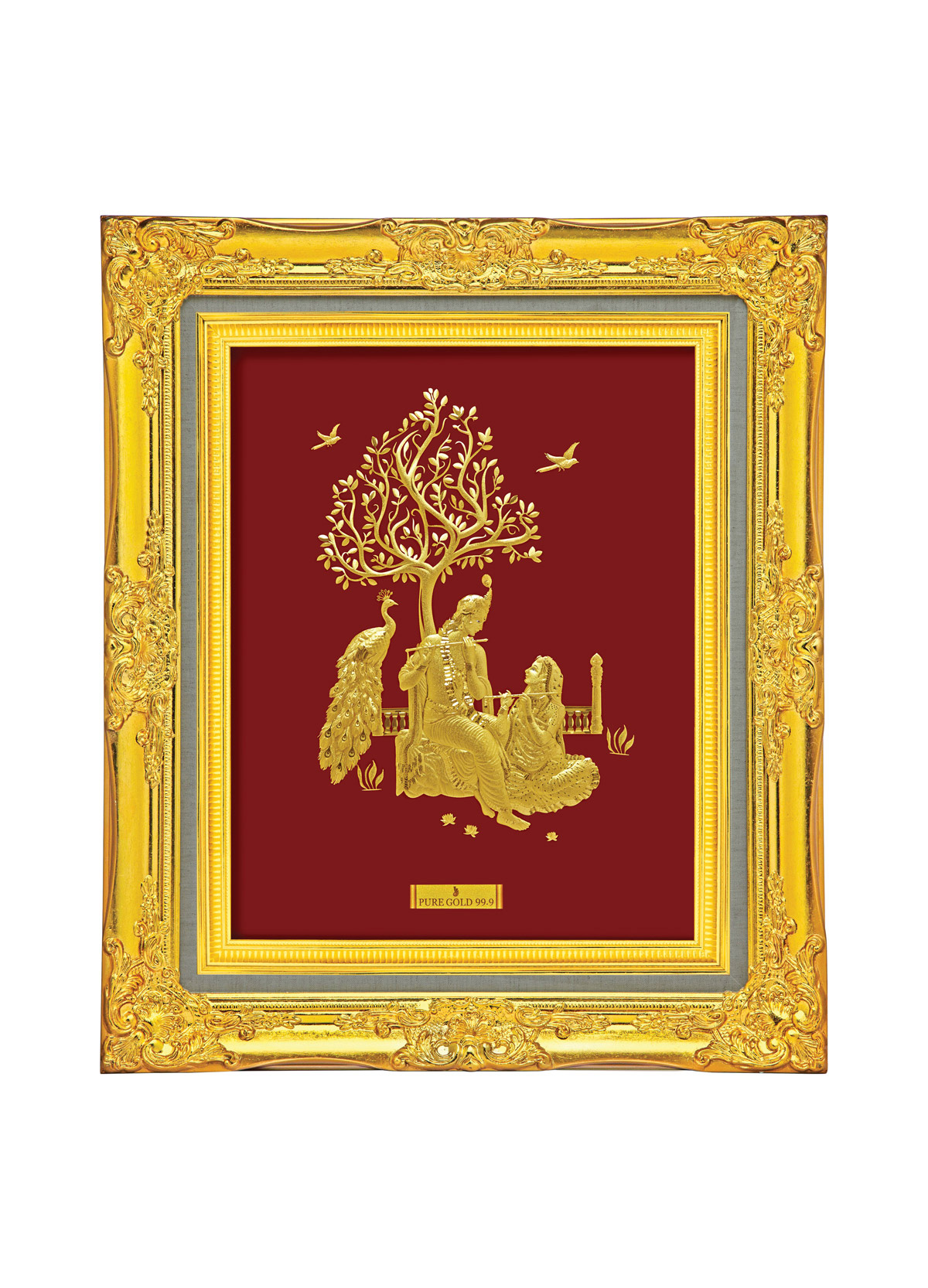 A3 Radhakrishna with Peacock