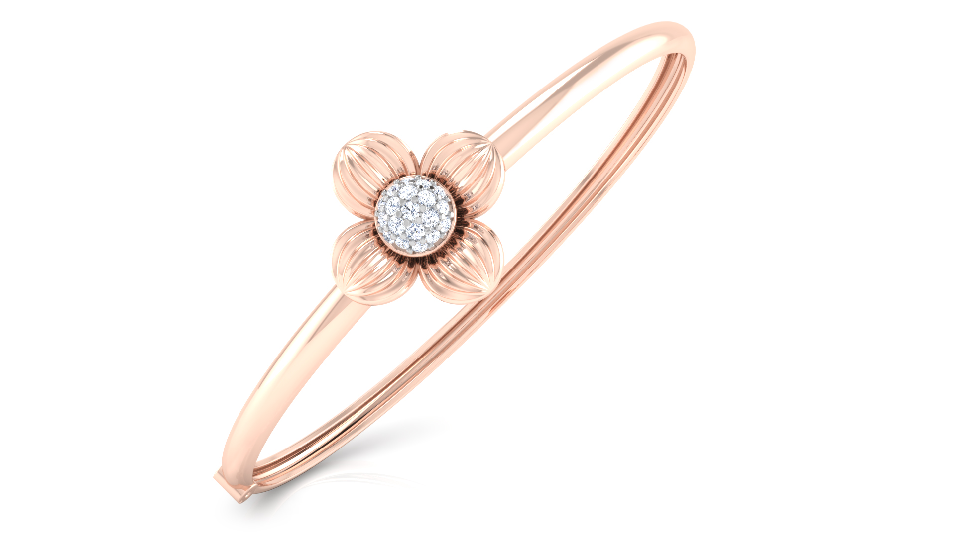 Designer Trendy Four Ball Shaped 18k Gold Kada Bracelet for Girls and Women