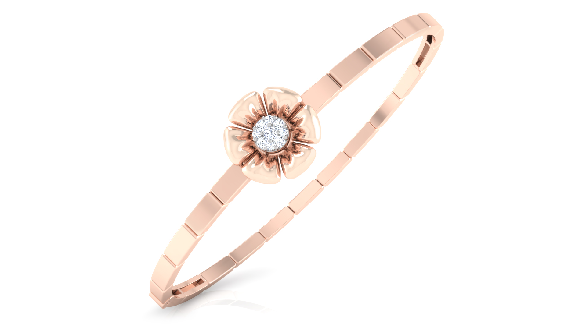Designer Trendy 18k Gold Kada Bracelet for Girls and Women