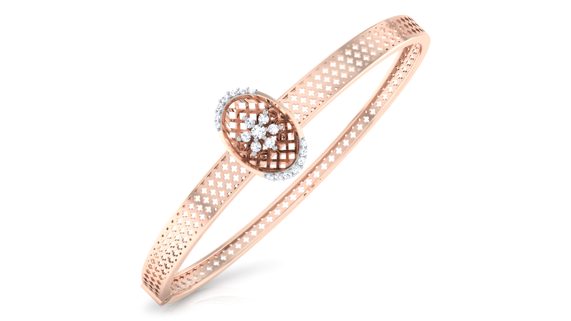 Designer Trendy 18k Gold Kada Bracelet for Girls and Women