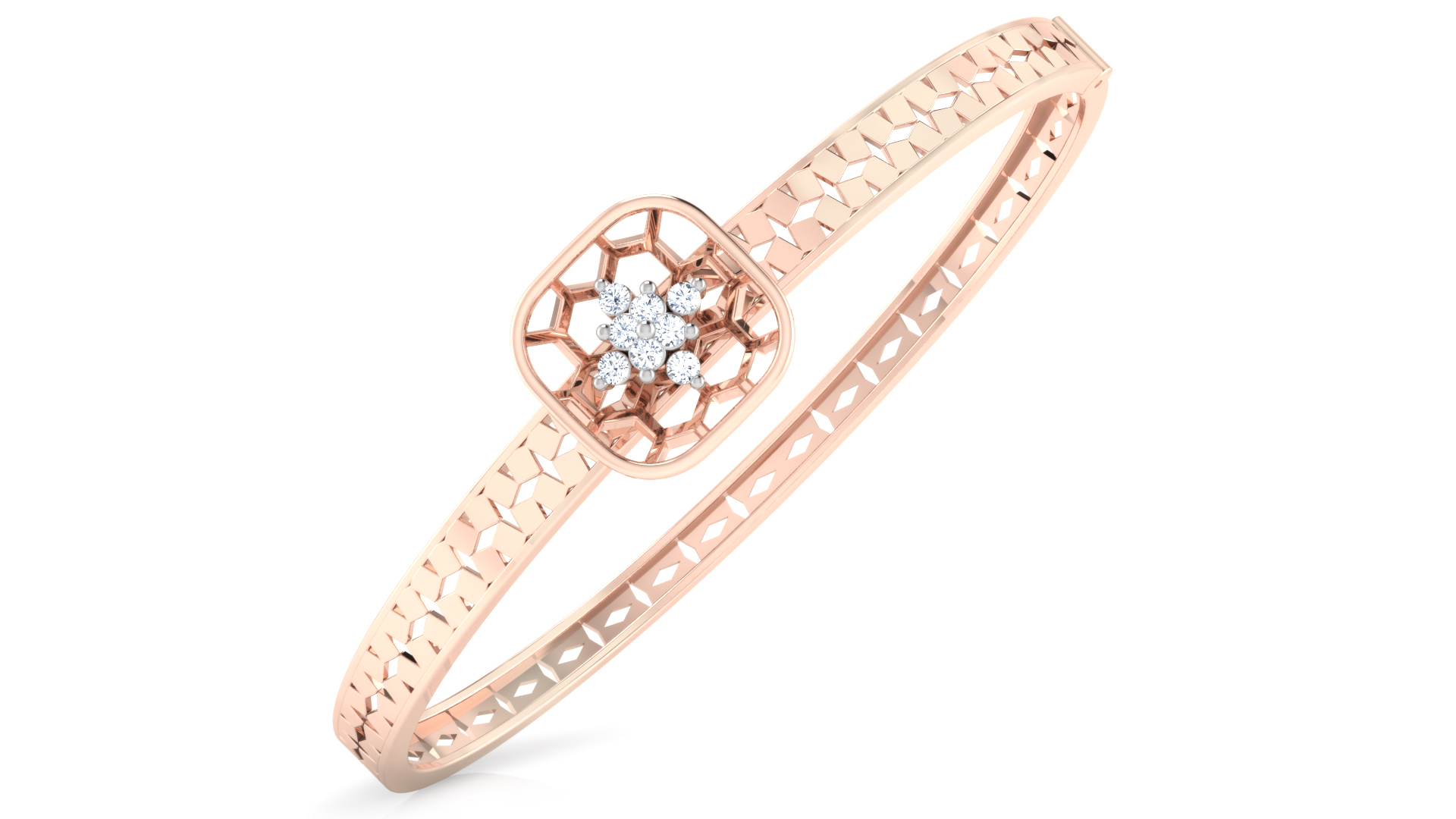 Designer Trendy 18k Gold Kada Bracelet for Girls and Women