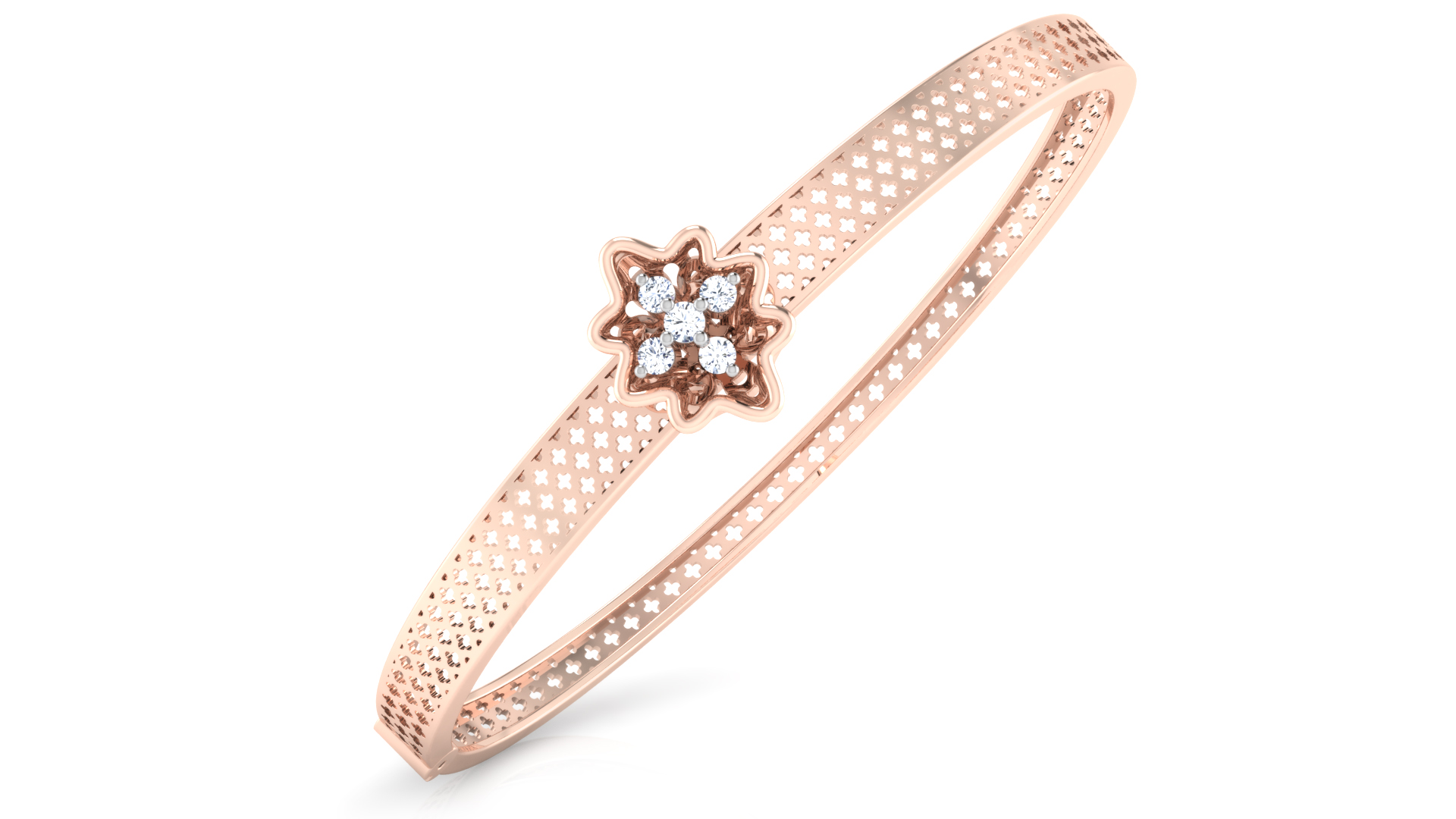 Designer Trendy 18k Gold Kada Bracelet for Girls and Women